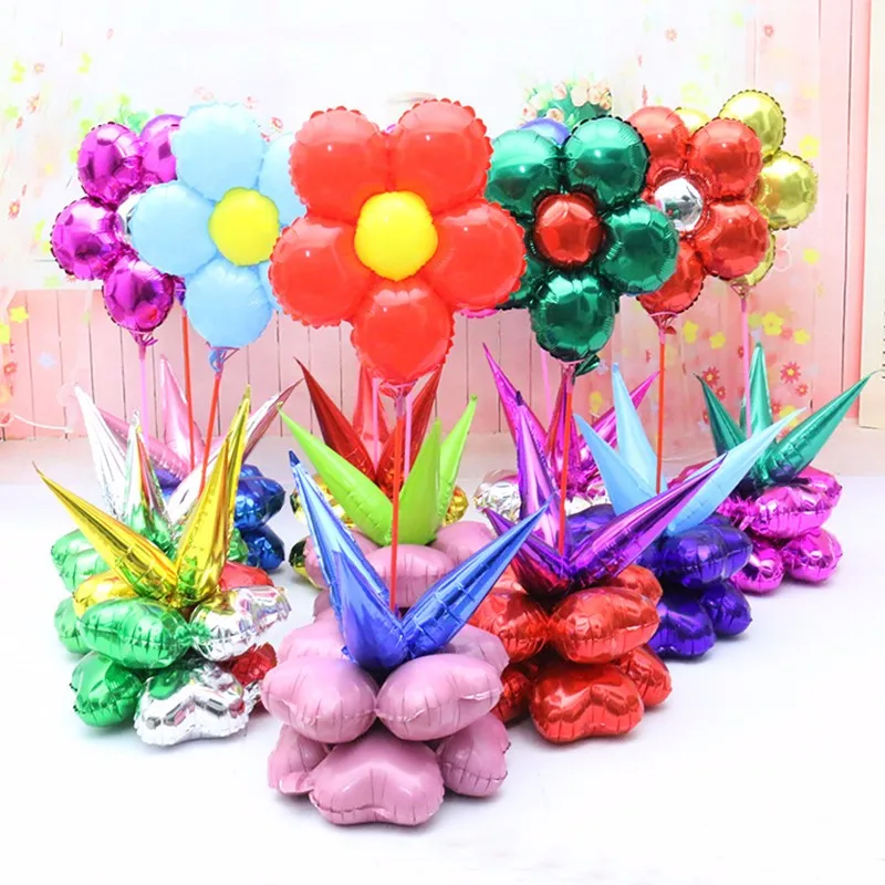 8pcs Flower Foil balloons Wedding Party Balloon Inflatable Air balloon