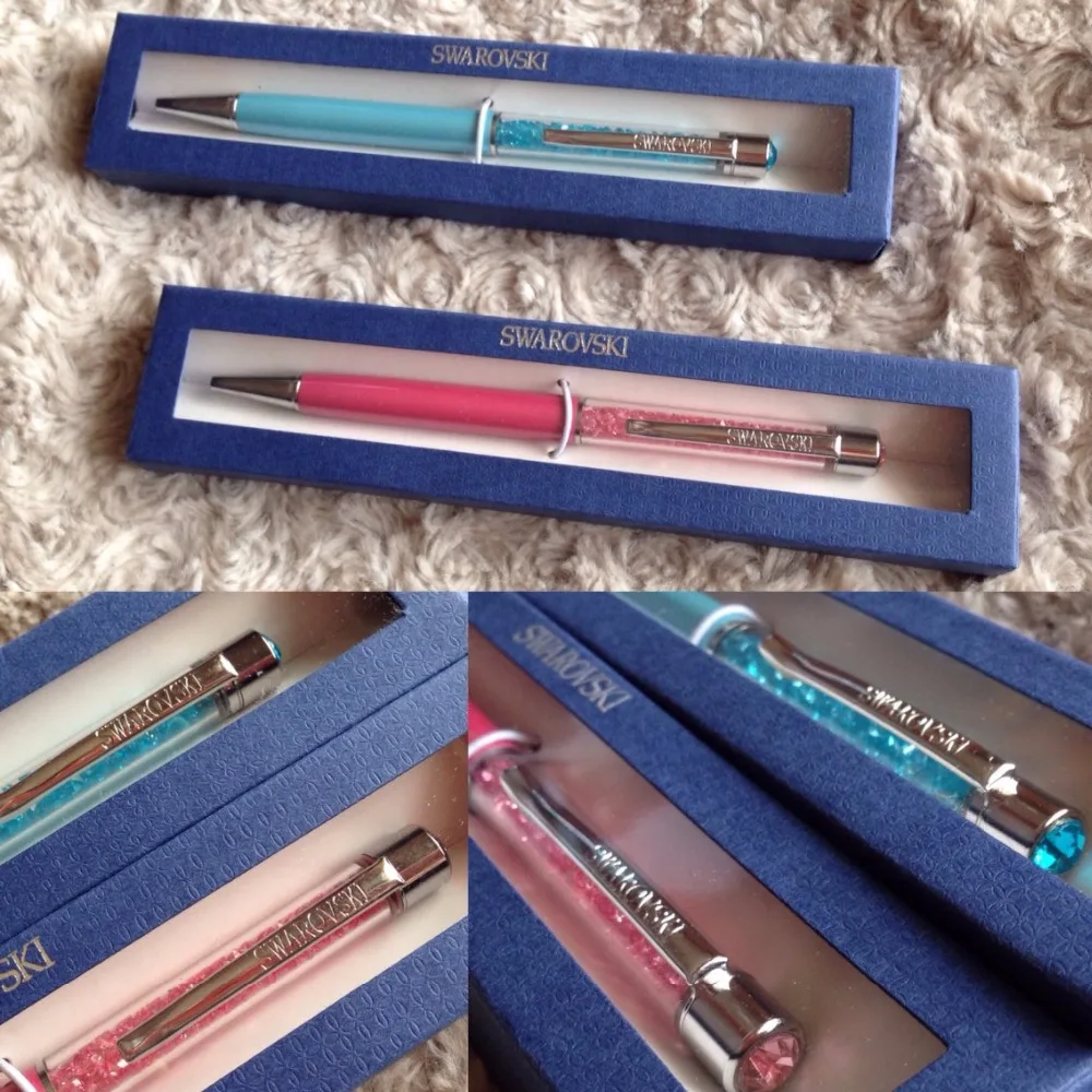 

High Quality crystal pen Ballpoint pen lady student lovely crystals diamond stellar Pen with pen box