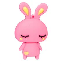 Милая мультяшная любовь кролик usb флэш-накопитель 2,0 флэш-накопитель 32 Гб 16 Гб 8 г 4 г флэш-накопитель животное U диск карта памяти подарок девушка флешка