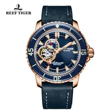 Reef Tiger/RT Dive Watches for Men Rose Gold Blue Dial Super Luminous Watches Analog Automatic Watches reloj hombre 2019 RGA3035 Reef Tiger/RT Dive Watches for Men Rose Gold Blue Dial Super Luminous Watches Analog Automatic Watches reloj hombre 2019 RGA3035