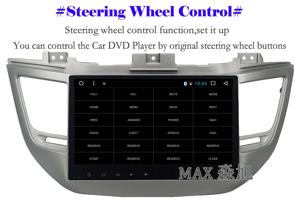Best MAX Android 7.1.1 Silvery Frame For Hyundai Tucson/IX35 Car Radio GPS Navigation System Bluetooth call/music WIFI SWC free map 10