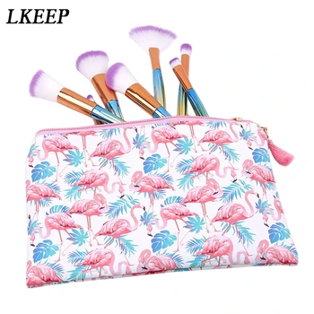 

2018 New Arrive Flamingo Cosmetic Bag Women Necessaire Make Up Bag Travel Waterproof Portable Makeup Bag Toiletry