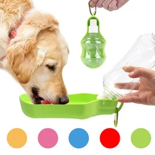 Портативная собачья бутылка для воды для маленьких, средних, больших собак, домашних животных, питатель для питьевой воды, диспенсер для путешествий, для щенков, кошек, миска для воды
