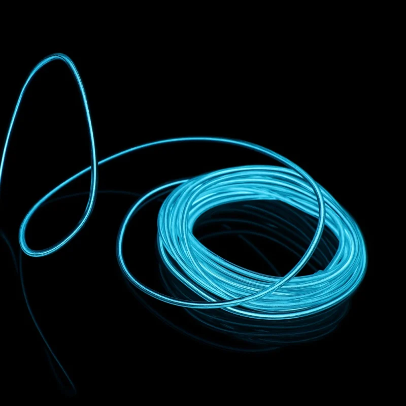 1 м/3 м/5 м El проводная светодиодная лента Водонепроницаемая светящаяся линия веревка неоновые лампы кабель+ контроллер батареи для вечерние украшения автомобиля