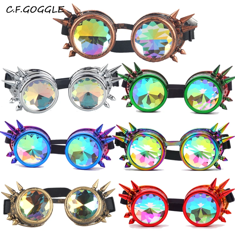 Сварочные очки C. F. GOGGLE модные в стиле панк готика заклёпки с круглыми 9 видов