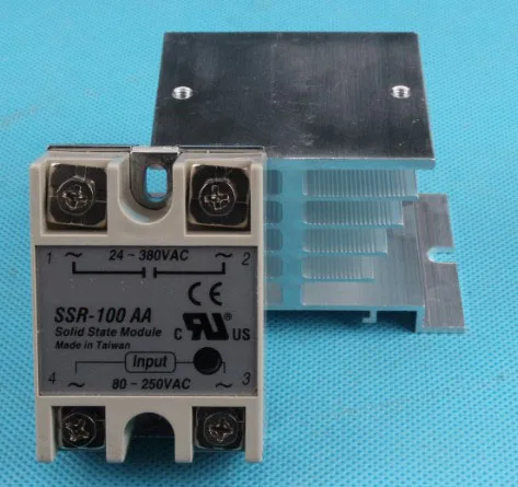 

solid state relay SSR-100AA ac-ac 100A 80-250V AC TO 24-380V AC SSR 100AA relay solid state with heatsinks
