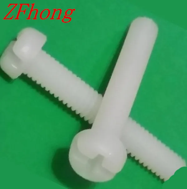 

100PCS phillips M2 M2.5 White nylon round pan head screw length=4/5/6/8/10/12