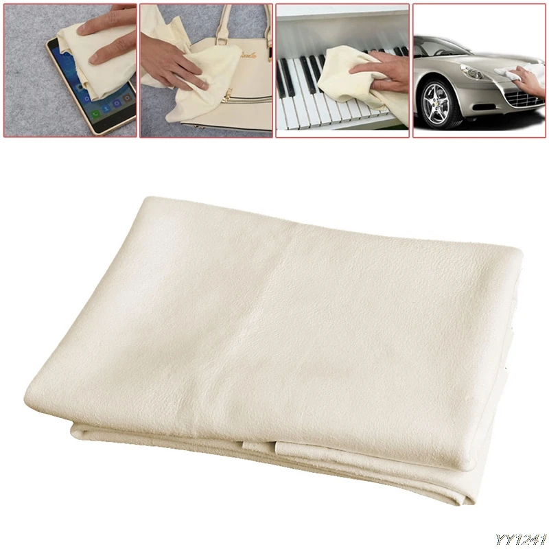 

50*80CM Natural Shammy Chamois Leather Car Cleaning Towels Drying Washing Cloth