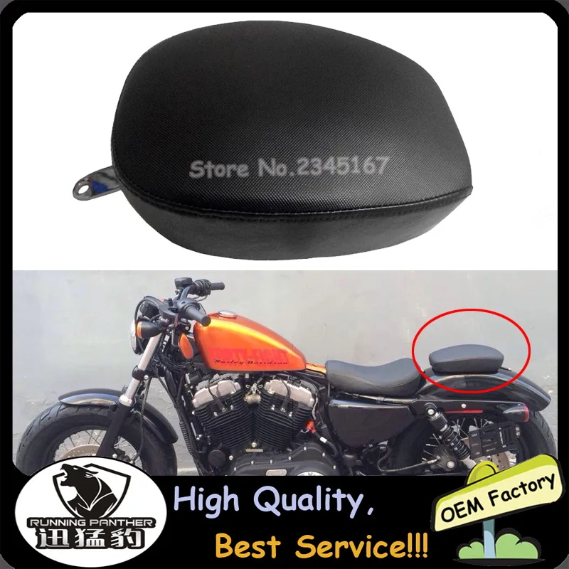 One Piece Cushion Rear Seat Passenger Pillion Pad for Harley Sportster