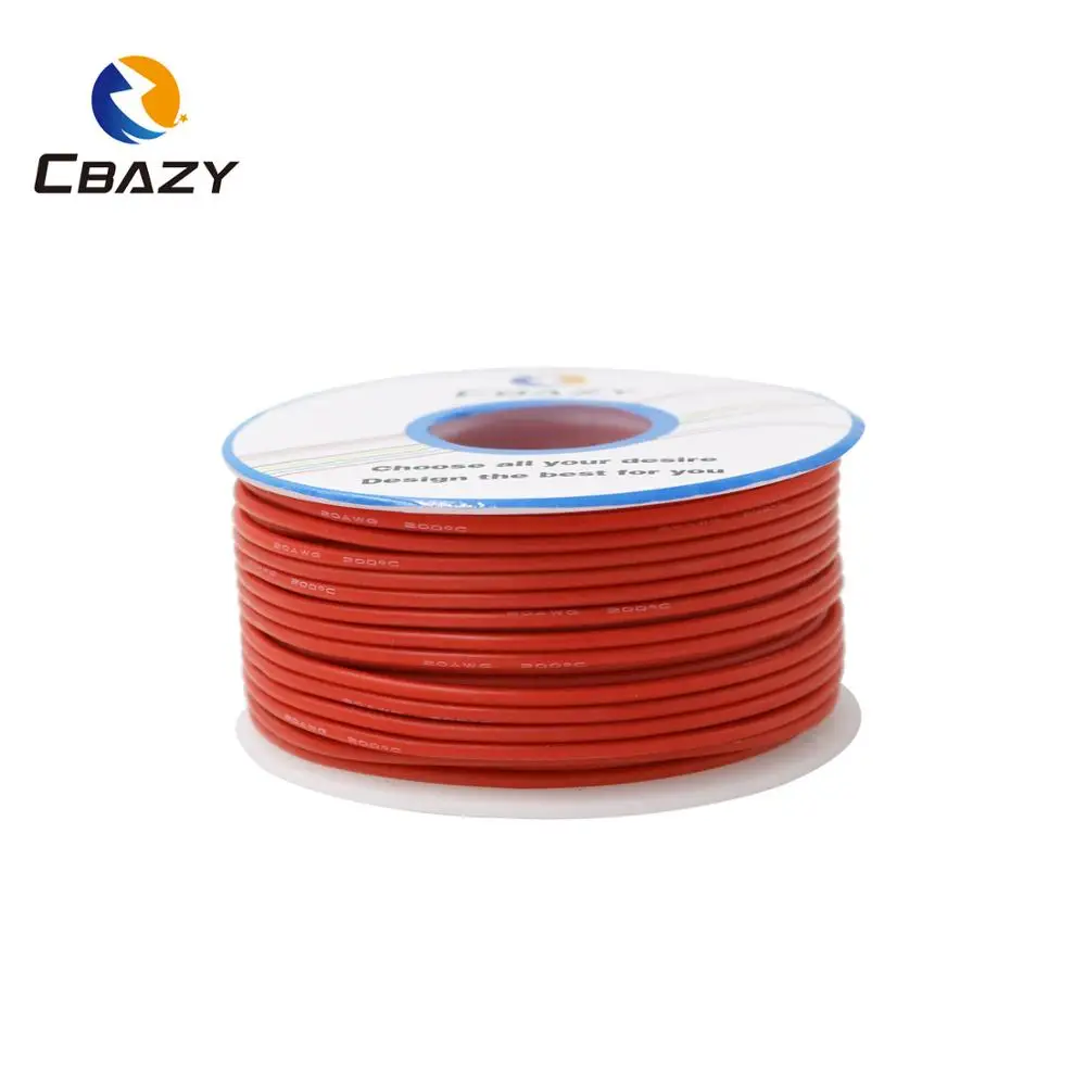 Striveday силиконовый 30AWG 45 м гибкий силиконовый провод RC кабель квадратной модели самолета Электрический провод кабель 10 цветов для choo - Цвет: red