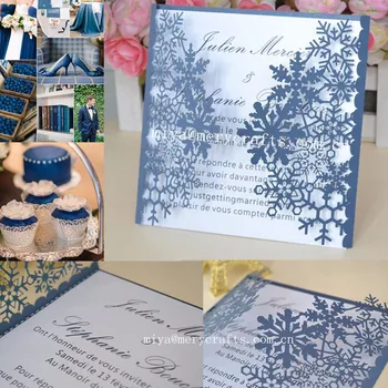 

Winter Wedding decoration and snowflake type card invitation card wedding invitations card