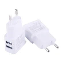 Free shipping Dual EU 5V 2A plug USB Wall Charger Adapter For iPhone 4 5 6 For Samsung Galaxy S3 S4 Note 3 Note 4 N9000