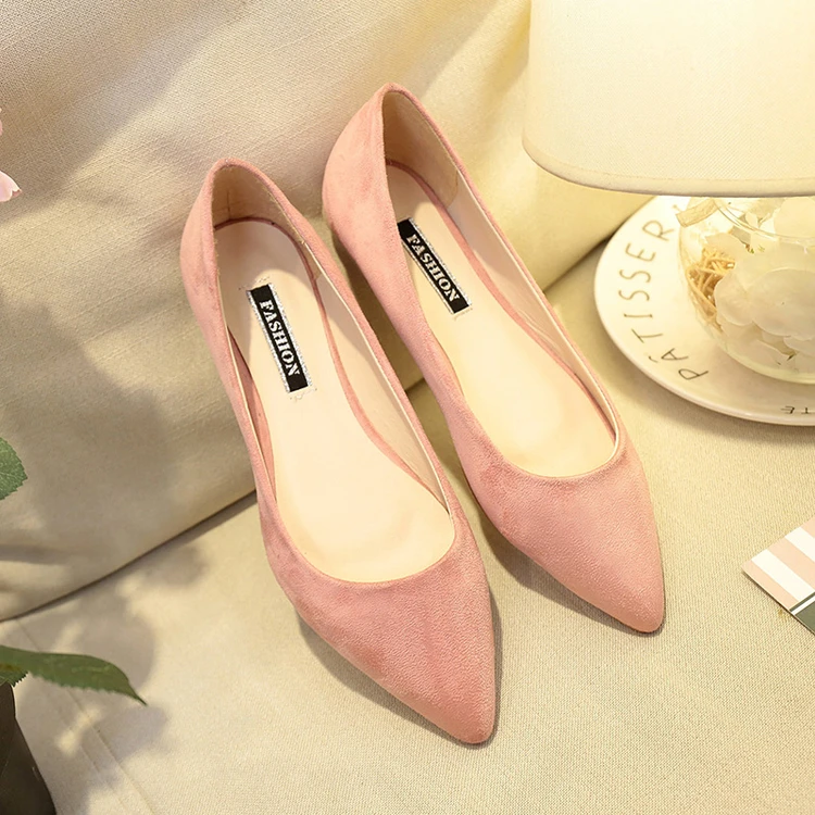 Women Suede Flats Fashion Basic Mixed Colors Pointy Toe Shoes 