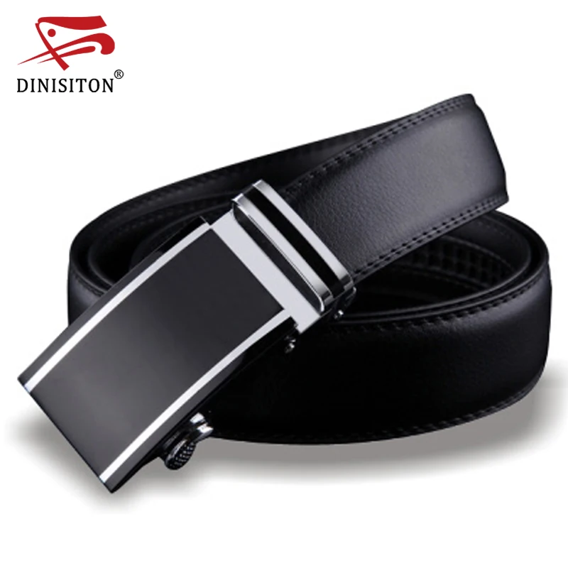 DINISITON Originální kožené pásy pro muže Designers high quality Luxusní automatický pásek na opasek Popruh pro Hombre samec Fashion