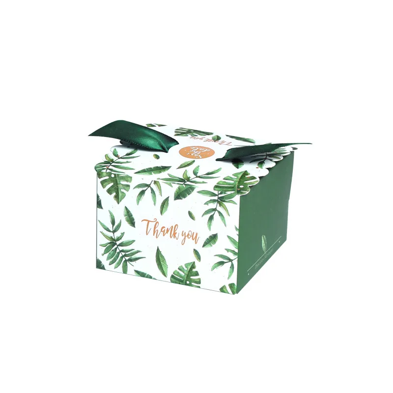 Креативные зеленые листья монстеры коробка для конфет свадебные сувениры коробки для конфет подарочные коробки для шоколада вечерние принадлежности спасибо подарочная коробка