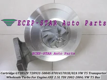 GT2052V 720931 720931-0004 720931-0002 070145702A Turbo Cartridge CHRA Turbocharger For VW T5 Transporter 2002-04 AXE 2.5L TDI