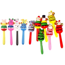1pcs Baby Toys Rattles Wooden Activity Bell Stick Shaker Baby Toys for Newborns Children Mobiles Rattle Baby Toy Random