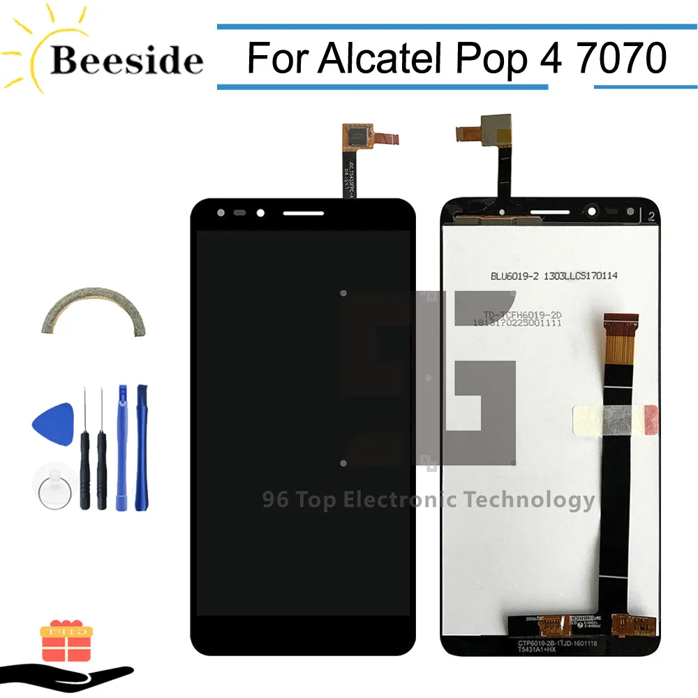 

AA+ Quality For Alcatel Pop 4 OT-7070 OT7070 7070 7070X 7070Q 7070A 7070I LCD Display Touch Screen Digitizer Assembly Replace