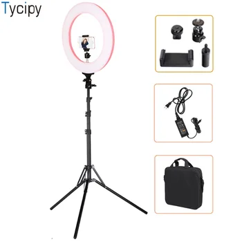 

Tycipy 16inch LED Bi-Color Camera Photo Studio Photography Ring light Phone Video Lamp Light Selfie Make Up With 1.8Meter Tripod