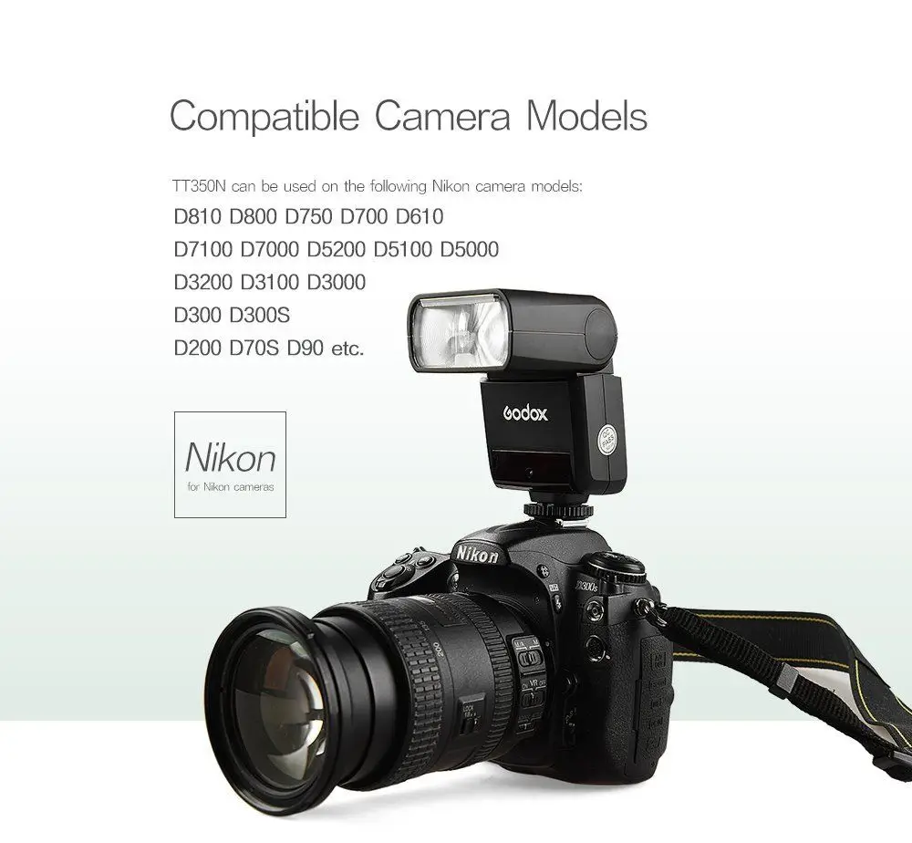 Вспышка Godox 2 4G TTL HSS TT350N для камеры вспышка Speedlight трансмиттер Nikon D5300 D800 D7100 D7500 D90 D610