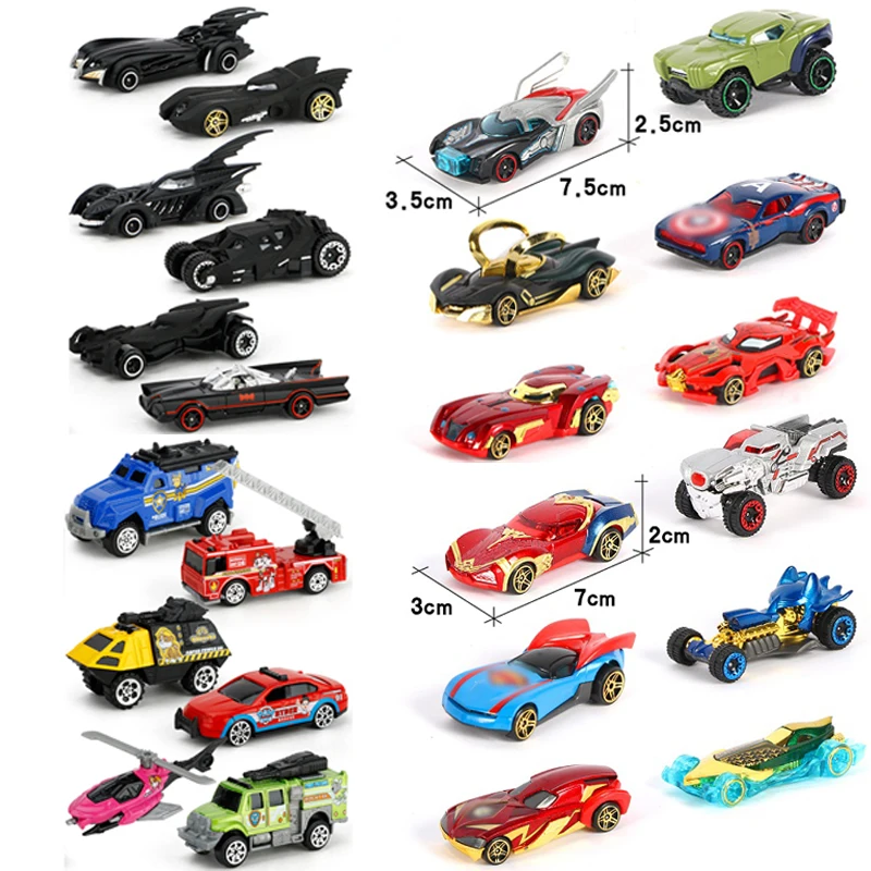 15 Styles 6pcs/set Die Cast Metal Toy Vehicle Model Vehicle Tractor Military Agricultural Vehicle Batman Mini Ollie Building Toy