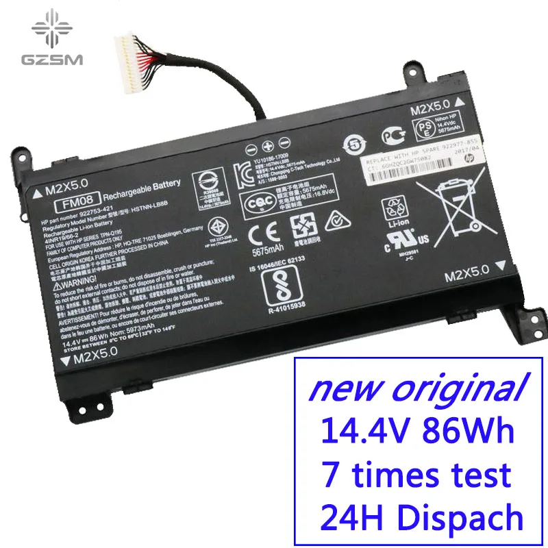 Батарея для ноутбука GZSM FM08 HP HQ-TRE 922976-855 TPN-Q195 Omen 17-an014ng 922752-421 922753-421 HSTNN-LB8A батарея |