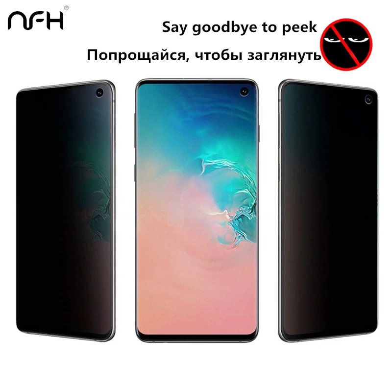 

4D Curved Anti-spy Tempered Glass for Samsung A6 J6 Plus M10 M20 M30 Privacy Screen Protector Anti-Peep Film For Galaxy A50 A70