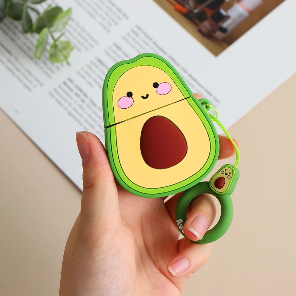 

For AirPod Cute Cartoon Fruit Silicone Case Cover Avocado Peach Strawberry Bluetooth Earphone Protective For Apple AirPods 1/2