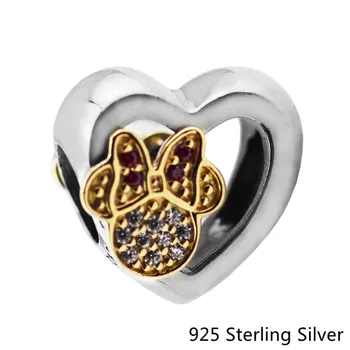 

925 Sterling Silver Limited Edition Mouse Icons Love Charm Bead Fit Woman DIY Original Bracelets Beads For Jewelry