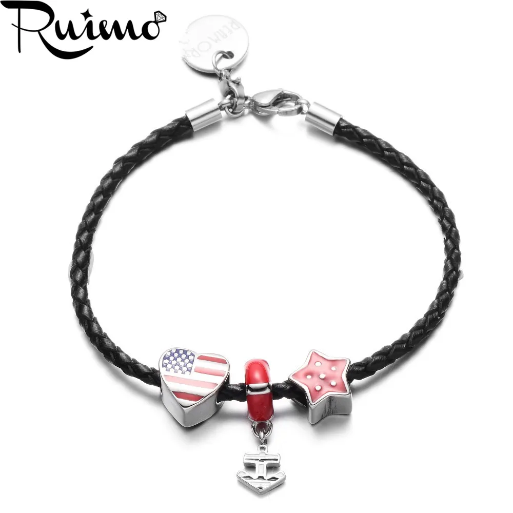 Эмалированный браслет RUIMO из нержавеющей стали 316l с большим отверстием в виде