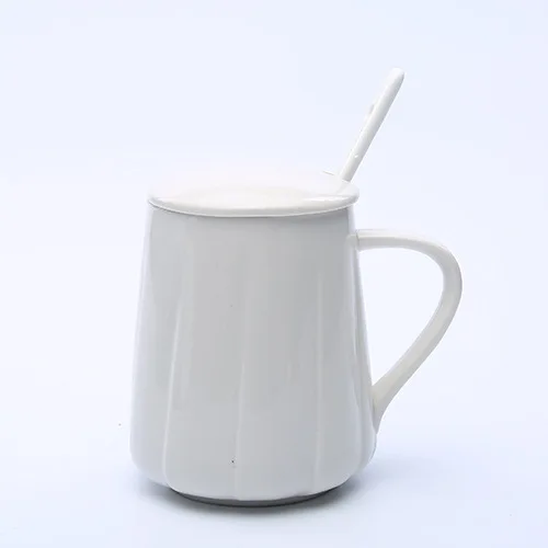 Креативная простая керамическая чашка в японском стиле простая чашка с ложкой с деревянной/фарфоровой крышкой кружка офисная чашка пара на чашке - Цвет: 14
