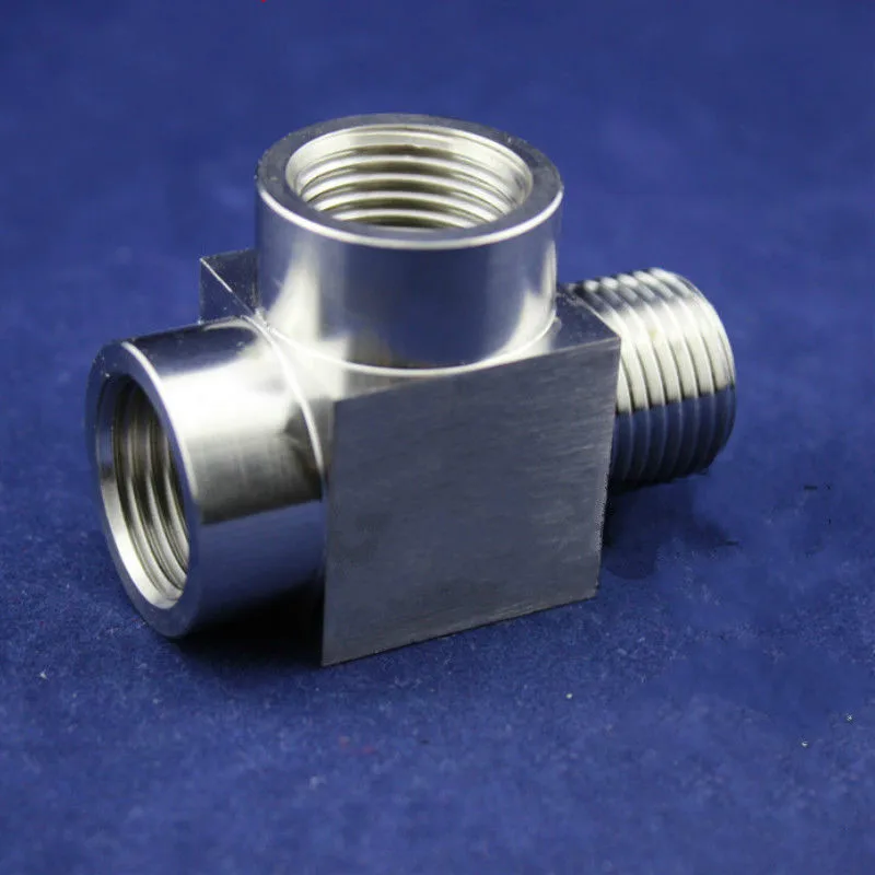 

304 tainless Steel Male Female Tee 3 Way Connector T-Type Pipe Connector 1/8 1/4 3/8 1/2 M20X1.5 1.6 Mpa,228 PSI