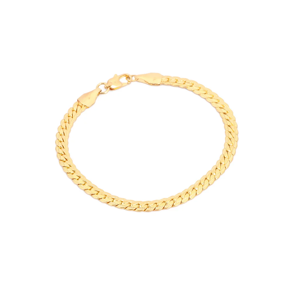 

Hot Selling 1pc Fashion Men Women Jewelry Golden Copper Charms Golden Chain Bracelet pulseras mujer moda bileklik High Quality