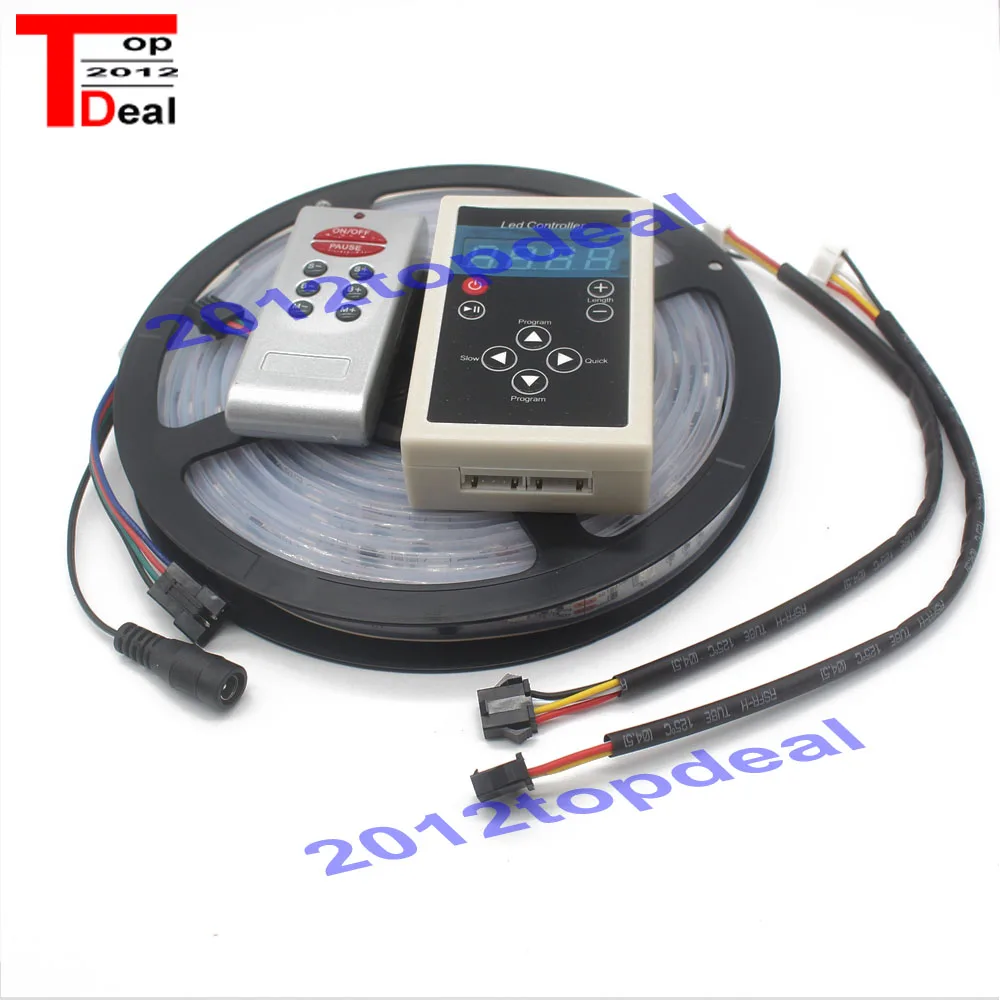 

DC12V 5M 6803 IC Dream Magic Color LED Strip 5050 RGB 6803 LED Strip Light IP67 Waterproof 133 Program 6803 controller