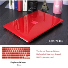 Кристальный чехол для ноутбука Apple Macbook Pro retina Touch Bar& ID Air 11 12 13 13,3 15 15,4 дюймов жесткий корпус+ чехол для клавиатуры