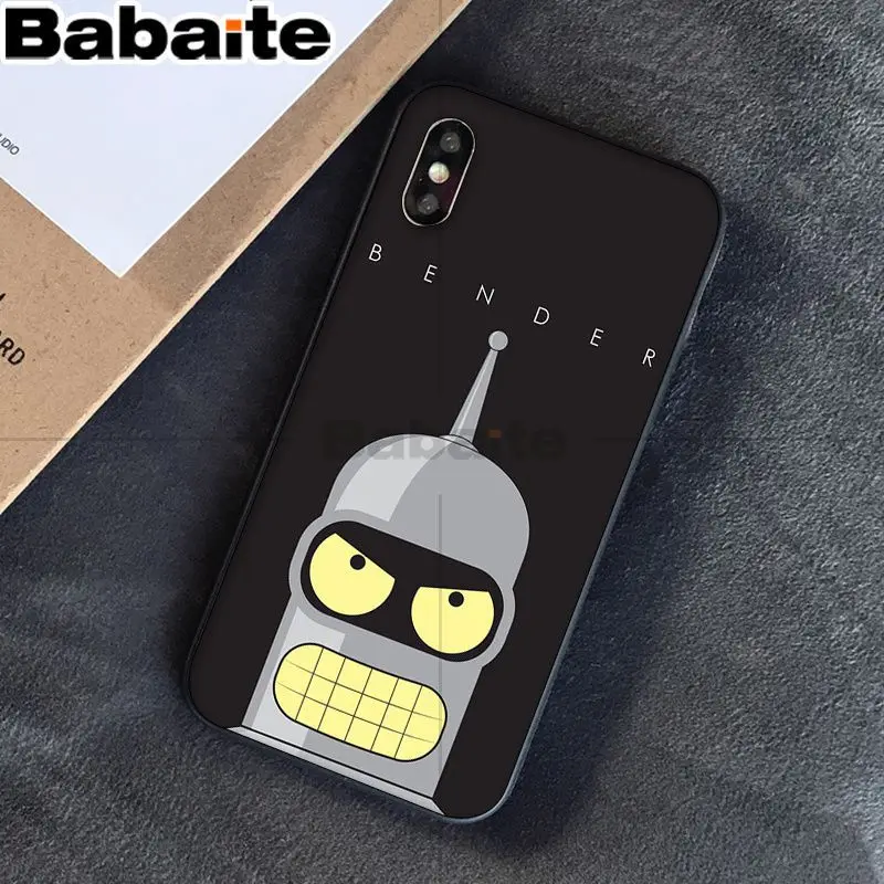 Babaite Futurama Bender Модный Дизайн чехол для мобильного телефона для iPhone 8 7 6 6S Plus 5 5S SE XR X XS MAX Coque Shell