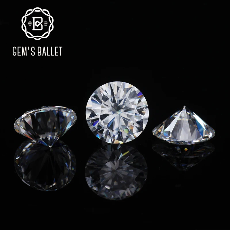 

GEM'S BALLET 7.00mm 1.2cts Moissanite Loose Stone for Jewelry Making White D Color Round Excellent Cut VVS Grade