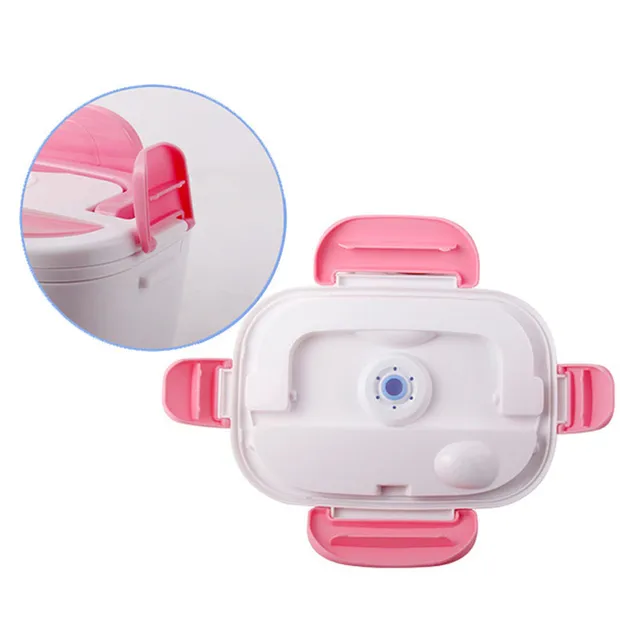 EU 220V 1.05L Electric Heating Portable Heated Lunch Box Truck Oven Cooker Food Warmer Food Grade Plastic Heat Warm function