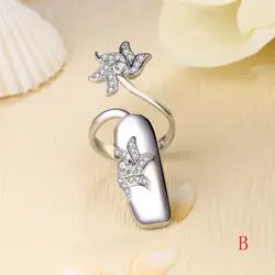 Haicar beauty модный дизайн ногтей инструмент милая Морская Звезда Витая выше межфлангового сустава полоса миди кольцо для ногтей B Бестселлер #30