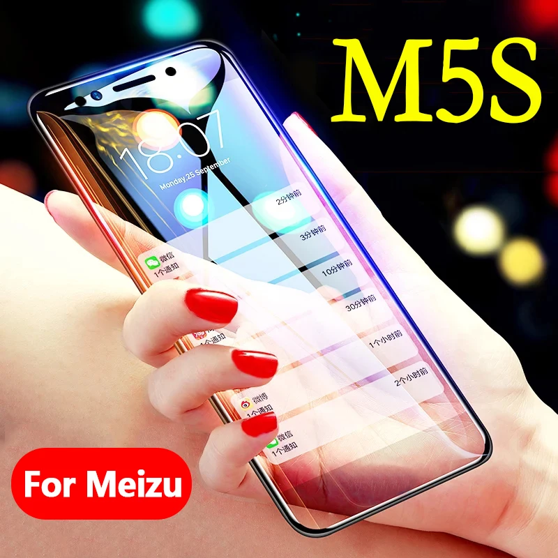 

For Meizu m5s protective glass on maisie m5s screen protector protect film tempered glas full cover 9h protection meize meizy