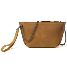 XIYUAN/Брендовая женская коричневая сумка-мессенджер из натуральной кожи высокого качества; маленькие сумки через плечо из коровьей кожи; женская модная сумка на плечо