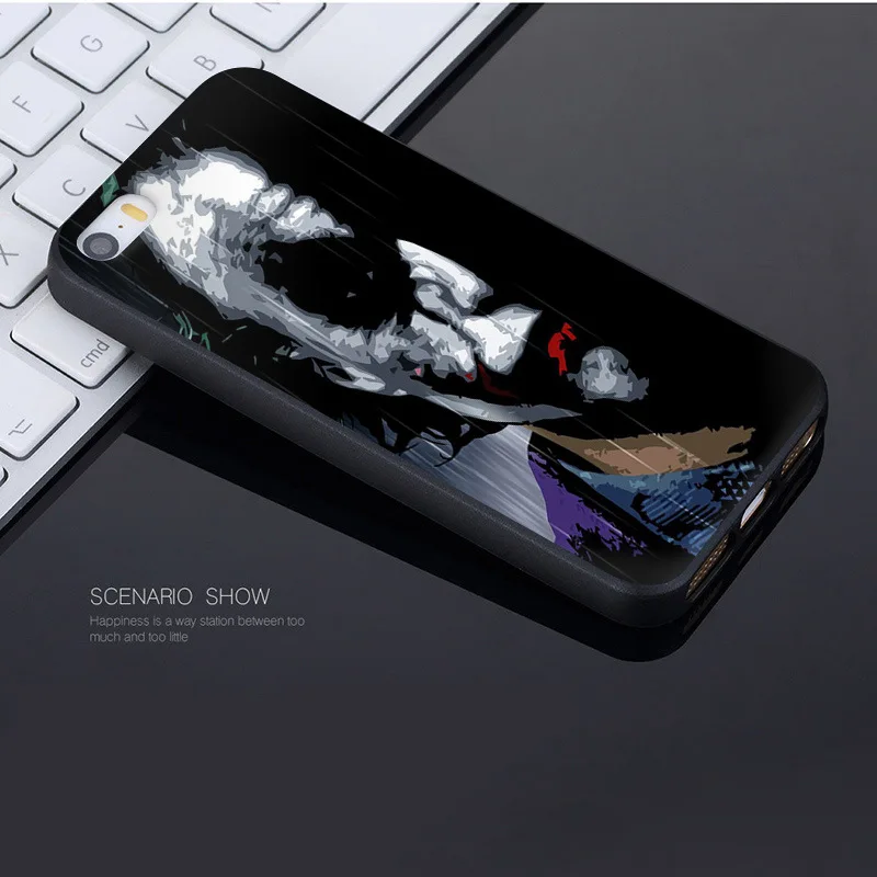MaiYaCa The Joker Black lovely Phone Accessories Case for Apple iPhone 8 7 6 6S Plus X 5 5S SE 5C Cellphones MaiYaCa The Joker Black lovely Phone Accessories Case for Apple iPhone 8 7 6 6S Plus X 5 5S SE 5C Cellphones