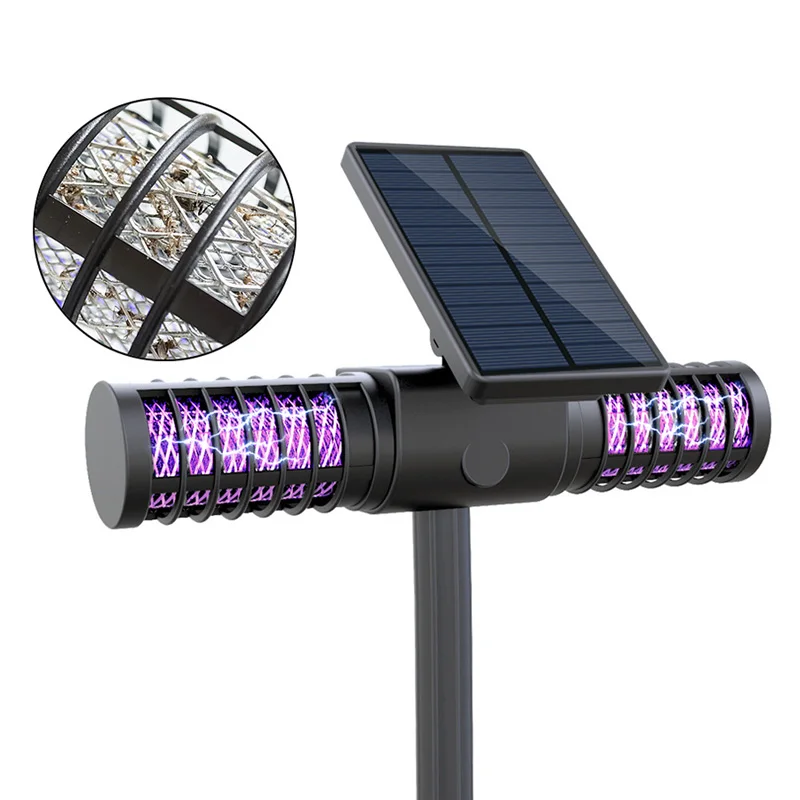 

Newly Solar LED Outdoor Mosquito Killer Lamp Waterproof UV Light High-voltage Grid Whole Night Protect XSD88