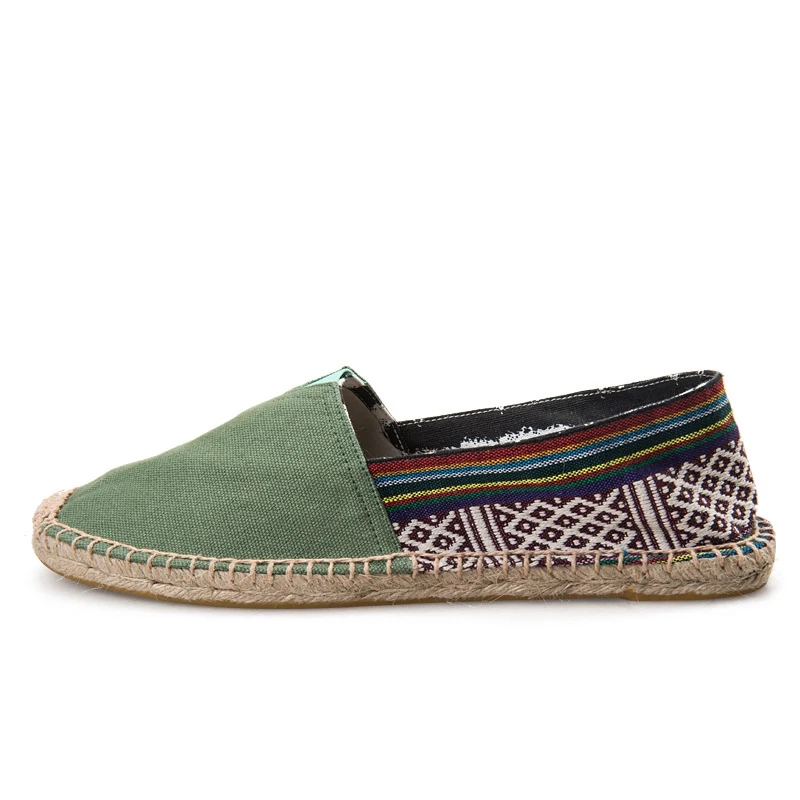 HANSCHIC 2017 New Arrival Green Retro Comfortable Simple Design Ladies Womens Casual Espadrilles Shoes for Female Unisex 101410 (3)