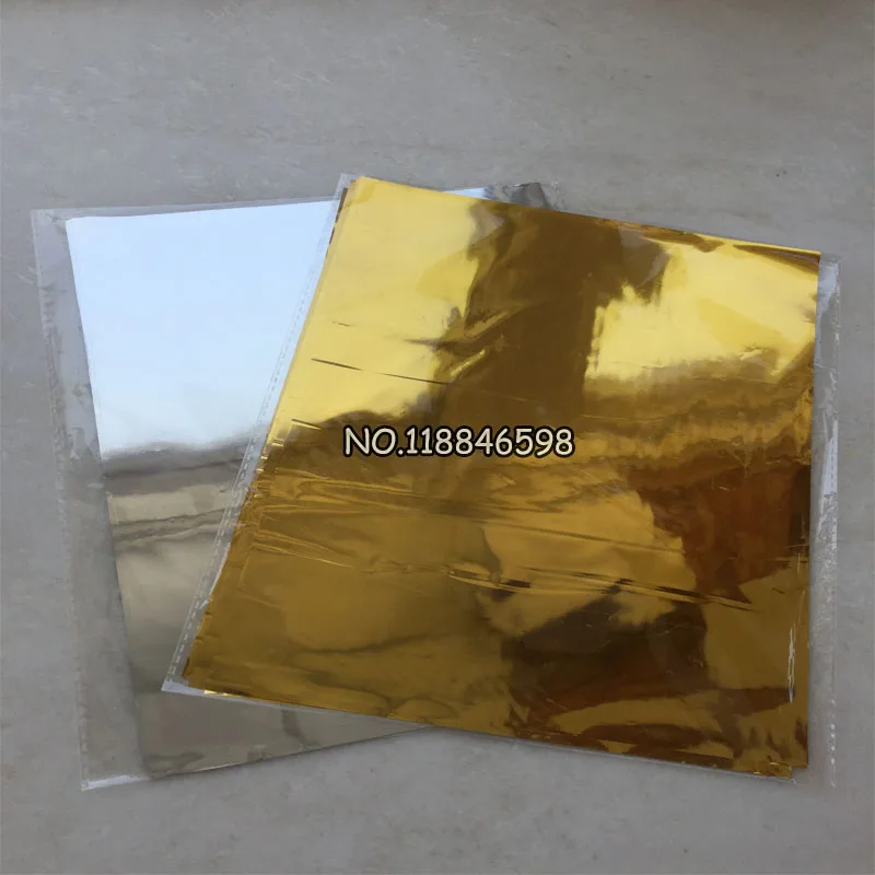 Gold (50pcs)and Silver(Fifty Pcs) Hot Stamping Foil Paper Laminator  Laminating Transfere on Elegance Laser