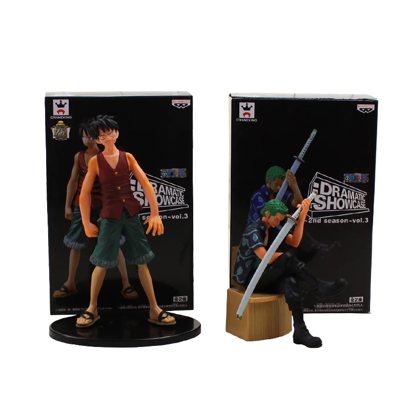 

2pcs/lot Japan Anime One Piece Action Figure Toys Luffy Roronoa Zoro pvc figure doll model for children gifts