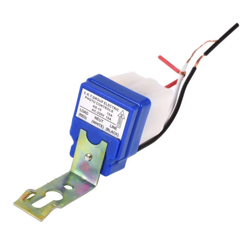 DC/AC 220V 50-60Hz 10A Automatic Auto On/Off Photocell ...