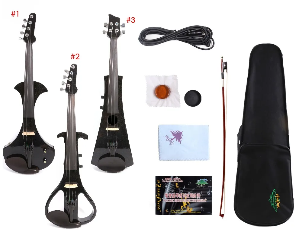 4/4 Violin Full Size White Color Electric Violin Silent Pickup Sweet