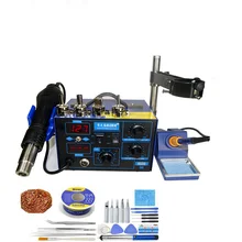 2в1 Saike 952D пистолет горячего воздуха+ паяльник мощность 760 Вт BGA паяльная наладочная станция стол+ много подарков