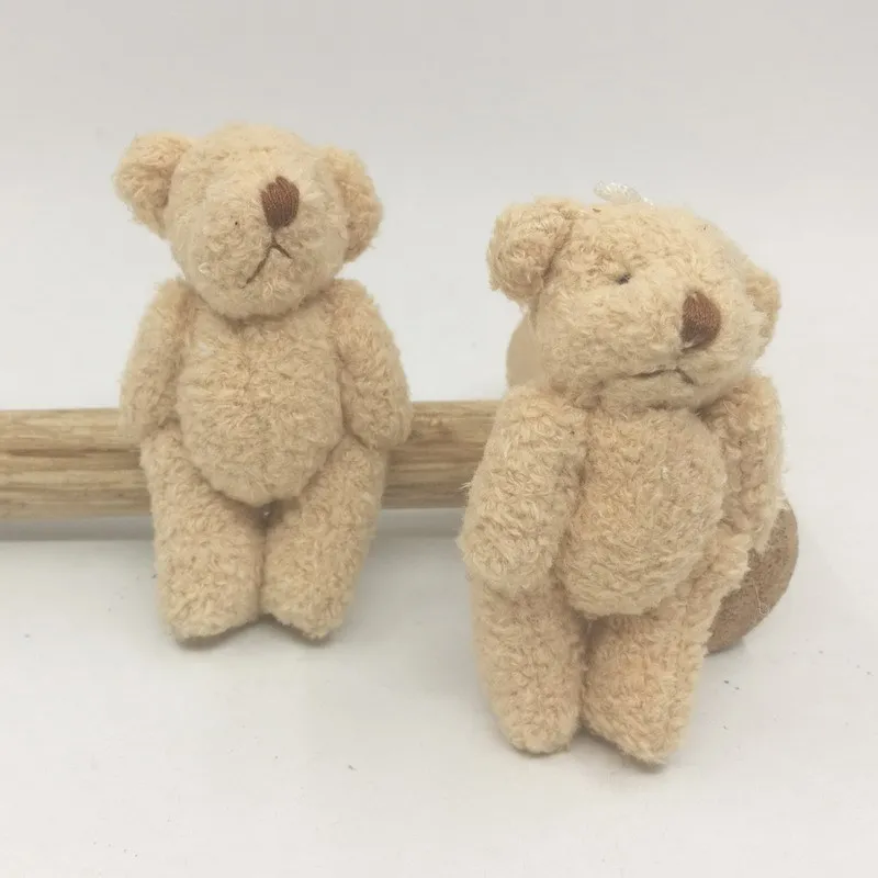 Cute Small Joint Teddy Bears Mini Stuffed Jointed Bear Ted Bears Dolls DIY Flower Bouquet Wedding Party Decor 6cm 50pcslot  (11)